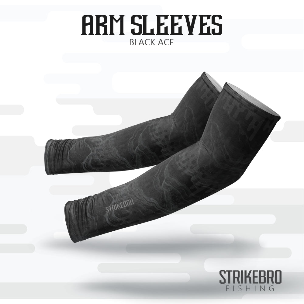 STRIKEBRO Anti-UV Arm Sleeves [Black Stealth]