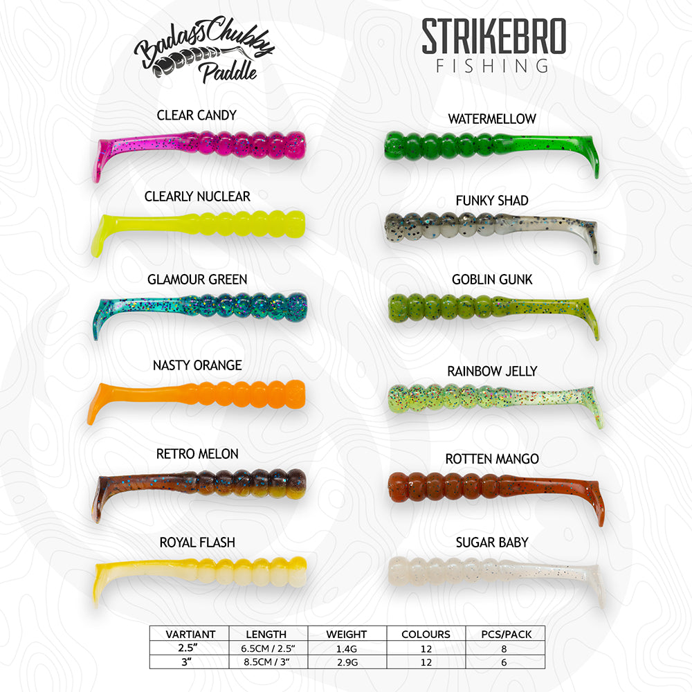 Soft Plastic Strike Bro - Badass Chubby Paddle 2.5" / 3"